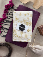 Wine Handloom Khadi Cotton Saree With Sequence Embrodery Work Blouse